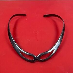 Vintage Sterling Silver Modernist Collar Necklace – Stamped 925 Mexico – 35.1g